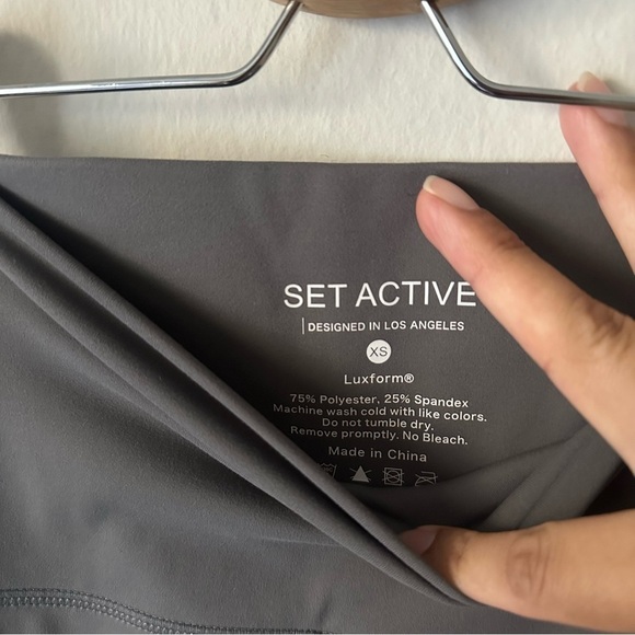 Set Active Luxeform High-Waisted Gray Leggings XS - Picture 8 of 10